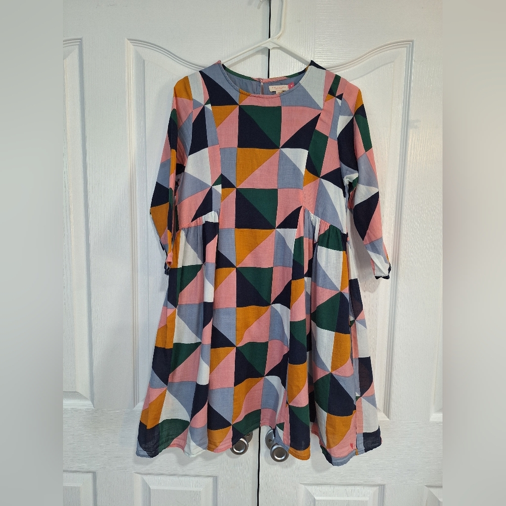Pink Chicken Colorful Geometric Dress - Picture 14 of 14